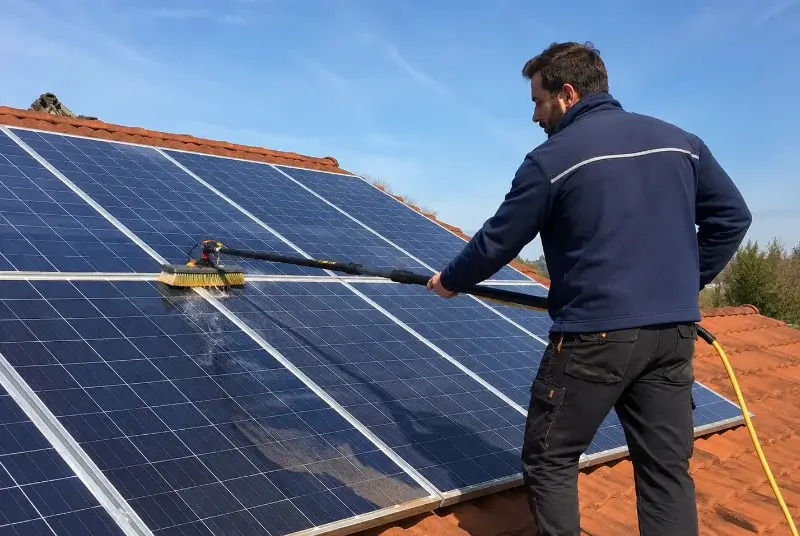 Nettoyage et entretien de panneaux solaires au Quesnoy